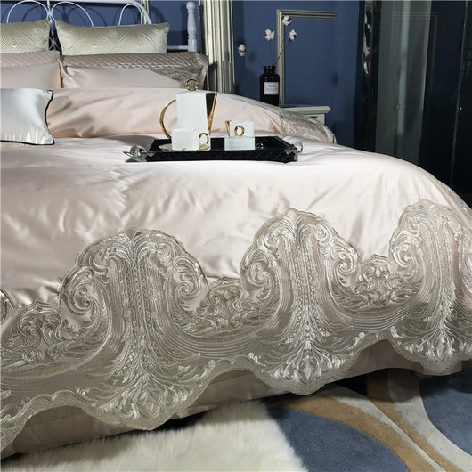 Juego de Cama 4 Piezas Algodón Premium con Encaje y Toque Sedoso - Image 33