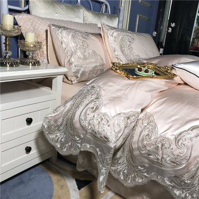 Juego de Cama 4 Piezas Algodón Premium con Encaje y Toque Sedoso - Image 42