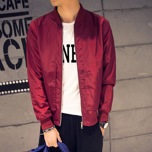 Chaqueta Beisbolera Delgada Hombre Primavera Otoño - Corte Ajustado Coreano Talla Grande - Image 11