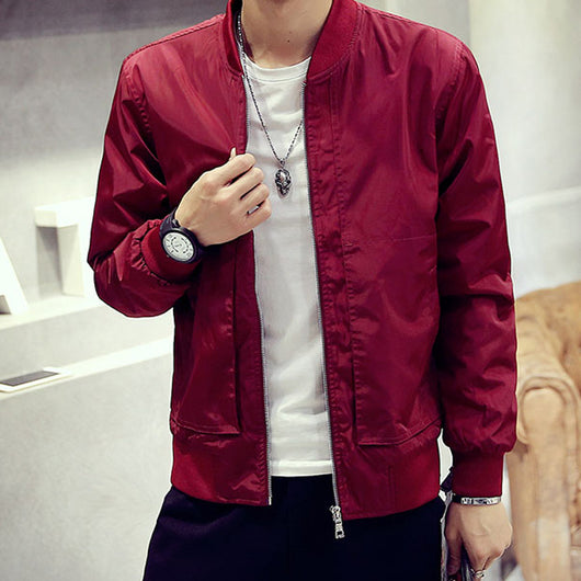 Chaqueta Beisbolera Delgada Hombre Primavera Otoño - Corte Ajustado Coreano Talla Grande - Image 15