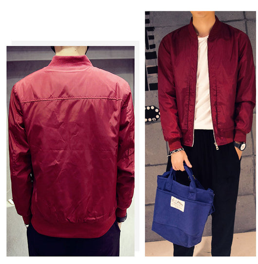 Chaqueta Beisbolera Delgada Hombre Primavera Otoño - Corte Ajustado Coreano Talla Grande - Image 16