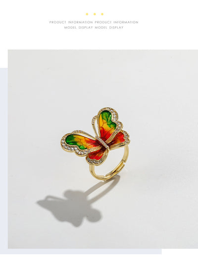 Conjunto de Tres Piezas: Collar, Anillo y Aretes de Perla de Agua Dulce con Diseño de Mariposa - Image 16