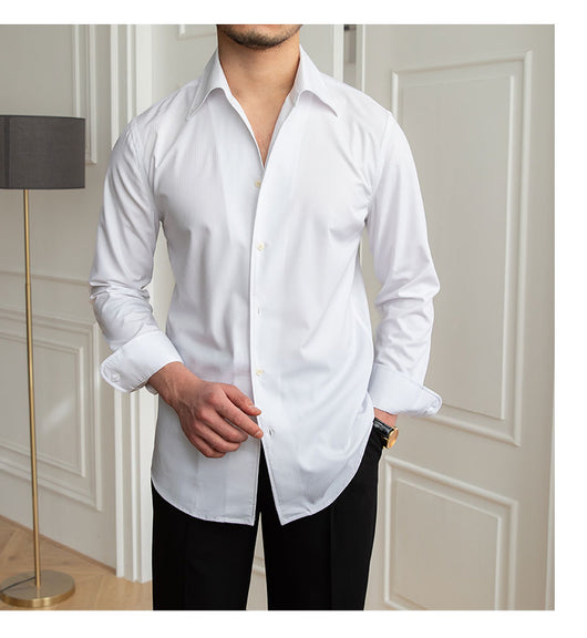 Camisa Casual Slim Fit a Cuadros Oscuros sin Planchado - Image 17