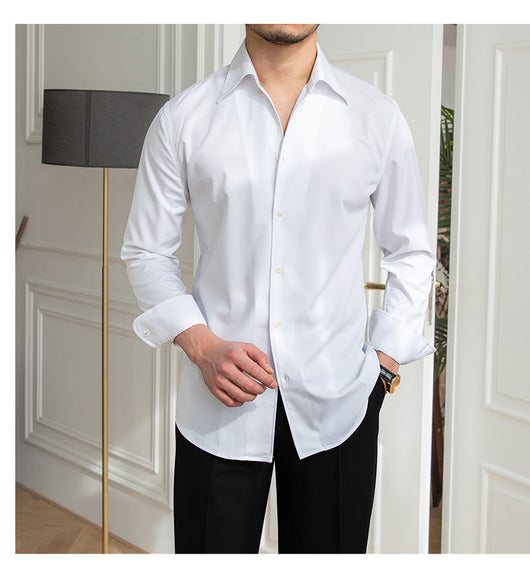 Camisa Casual Slim Fit a Cuadros Oscuros sin Planchado - Image 18
