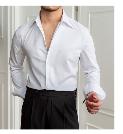 Camisa Casual Slim Fit a Cuadros Oscuros sin Planchado - Image 23