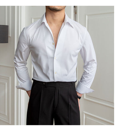 Camisa Casual Slim Fit a Cuadros Oscuros sin Planchado - Image 24