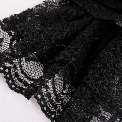 Camisa Vintage con Encaje Bordado Negro y Detalle de Moño - Image 15