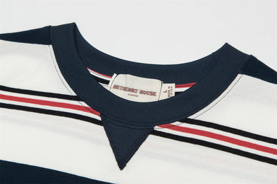 Camiseta Manga Corta con Rayas Contrastantes para Hombre - Image 13