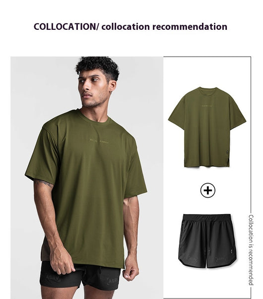 Playera Deportiva Hombre Transpirable Absorbe Sudor Color Sólido - Image 15