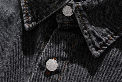 Camisa Denim Retro Estilo Japonés Manga Corta para Hombre - Image 7