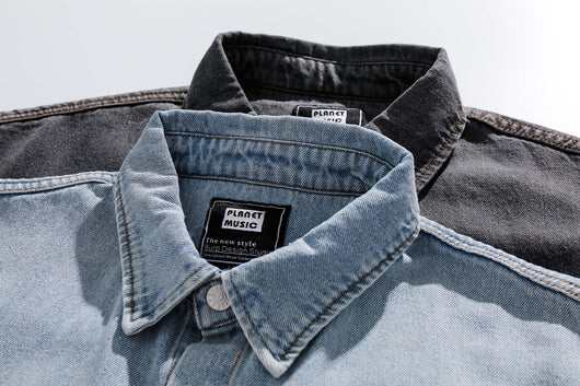 Camisa Denim Retro Estilo Japonés Manga Corta para Hombre - Image 15