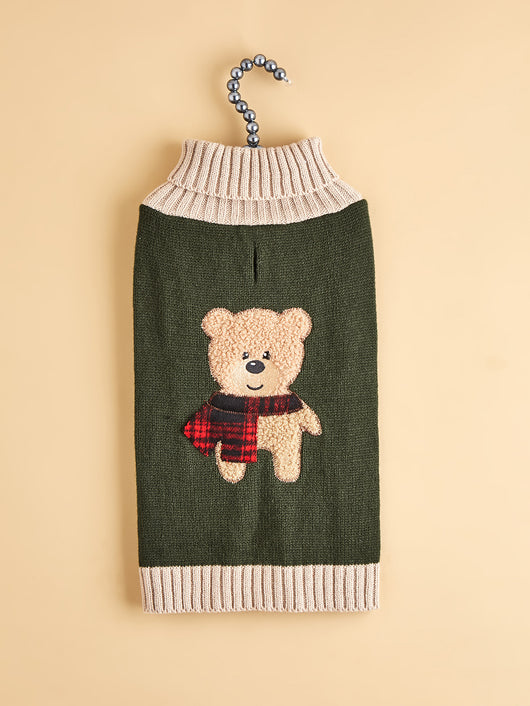 Suéter Militar para Perro Verde Oliva - Diseño Simple Otoño Invierno - Image 19