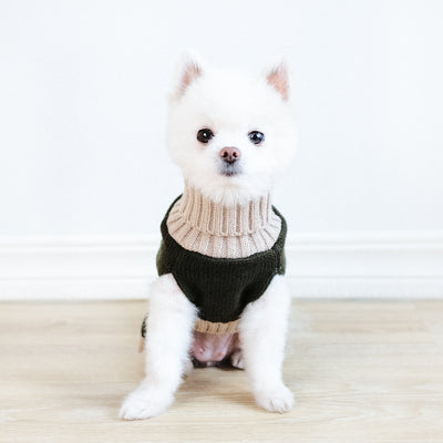 Suéter Militar para Perro Verde Oliva - Diseño Simple Otoño Invierno - Image 25