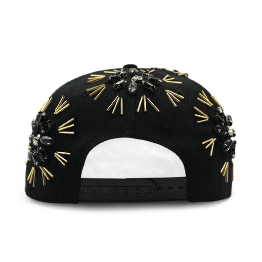 Gorra Hip Hop con Cristales Coloridos y Borde Metálico para Presentaciones - Image 20