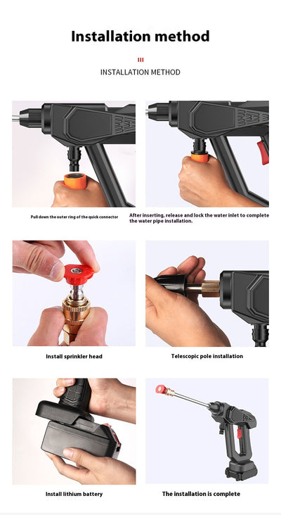 Lavadora de Autos Portátil con Pistola de Agua de Alta Presión Inalámbrica Recargable - Image 25
