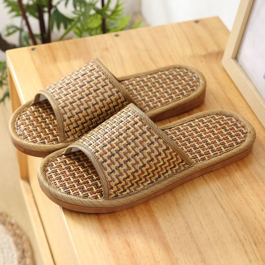 Pantuflas de Pareja con Suela Suave y Diseño en Fibra Natural - Image 35