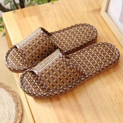 Pantuflas de Pareja con Suela Suave y Diseño en Fibra Natural - Image 37