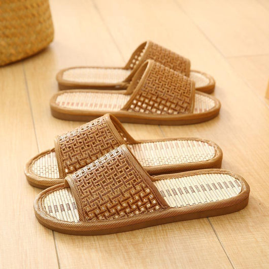 Pantuflas de Pareja con Suela Suave y Diseño en Fibra Natural - Image 39
