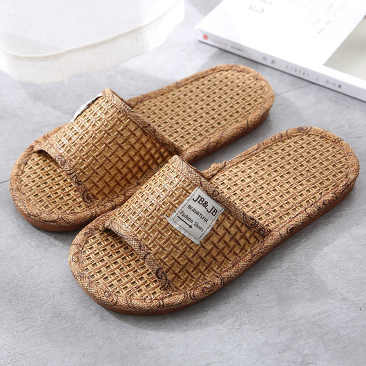 Pantuflas de Pareja con Suela Suave y Diseño en Fibra Natural - Image 43