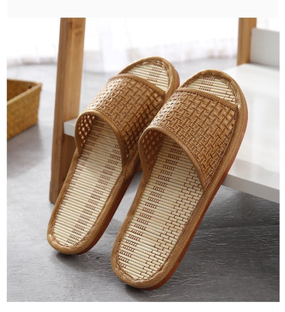 Pantuflas de Pareja con Suela Suave y Diseño en Fibra Natural - Image 44
