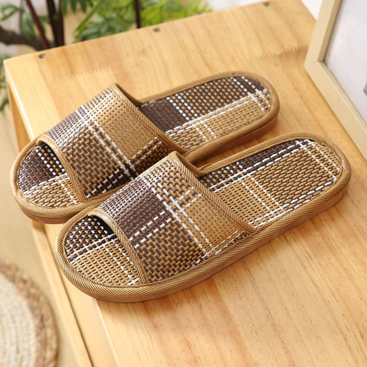 Pantuflas de Pareja con Suela Suave y Diseño en Fibra Natural - Image 46