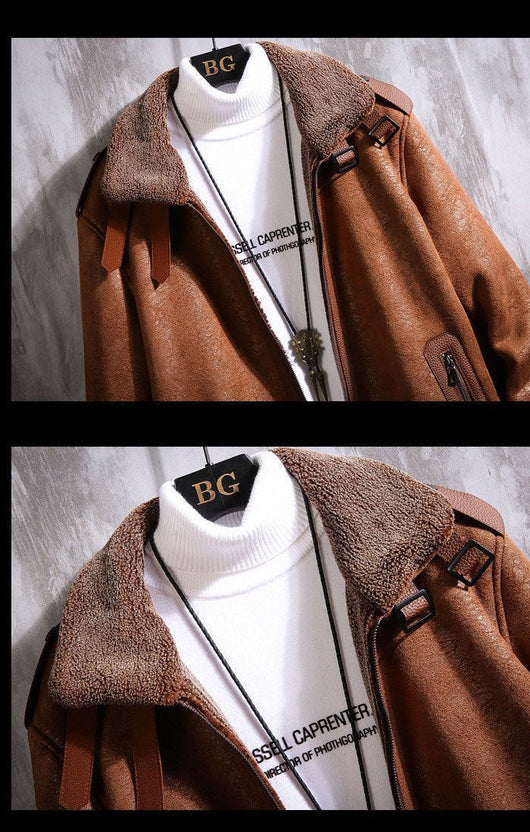 Abrigo de Piel de Cordero para Hombre - Estilo Premium - Image 20