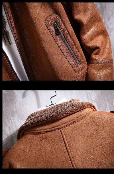 Abrigo de Piel de Cordero para Hombre - Estilo Premium - Image 24