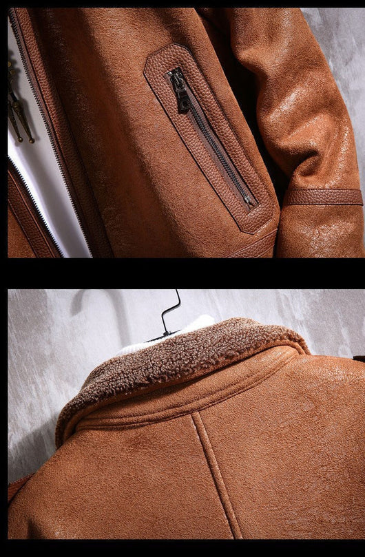 Abrigo de Piel de Cordero para Hombre - Estilo Premium - Image 24