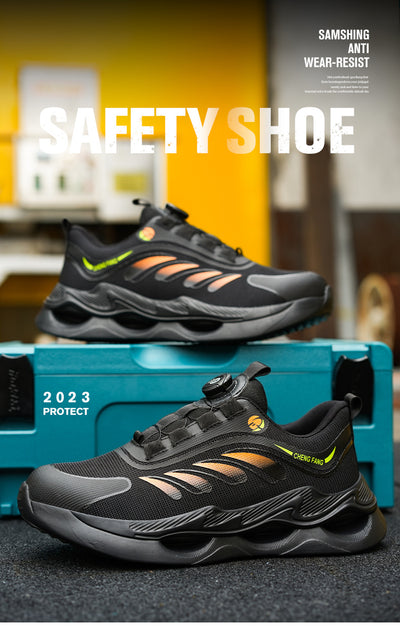 Zapatos de Seguridad Laboral Tejidos Ligeros con Cierre de Botones - Image 22