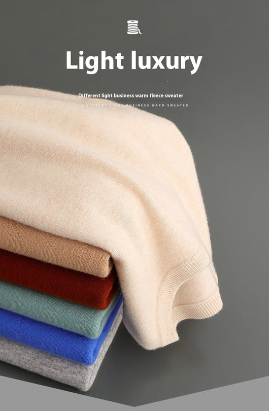 Suéter de Cuello Redondo 100% Cashmere para Hombre - Otoño e Invierno - Image 20
