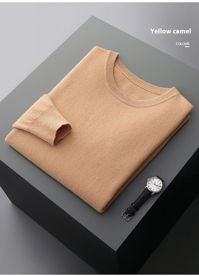 Suéter de Cuello Redondo 100% Cashmere para Hombre - Otoño e Invierno - Image 22