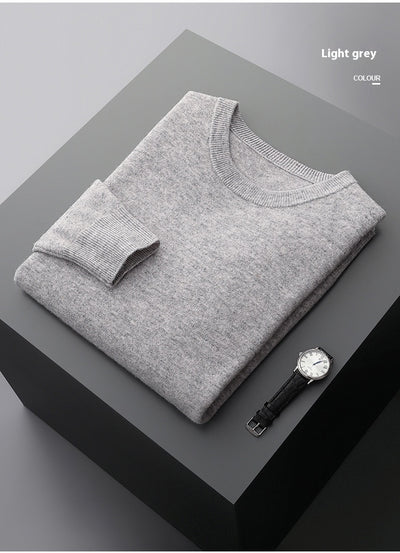 Suéter de Cuello Redondo 100% Cashmere para Hombre - Otoño e Invierno - Image 25