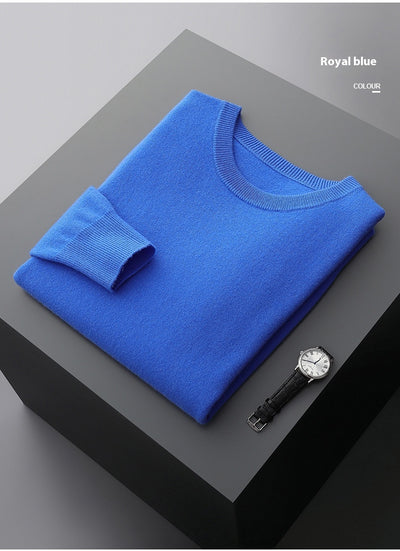 Suéter de Cuello Redondo 100% Cashmere para Hombre - Otoño e Invierno - Image 26