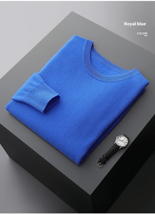 Suéter de Cuello Redondo 100% Cashmere para Hombre - Otoño e Invierno - Image 26