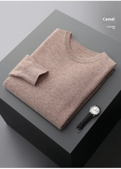Suéter de Cuello Redondo 100% Cashmere para Hombre - Otoño e Invierno - Image 27