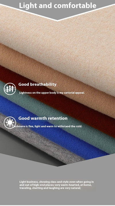 Suéter de Cuello Redondo 100% Cashmere para Hombre - Otoño e Invierno - Image 32