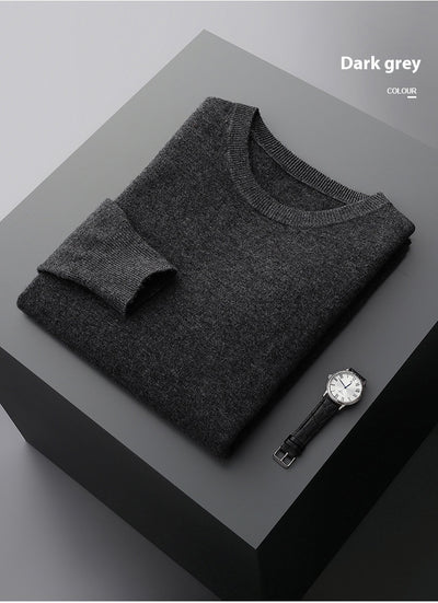 Suéter de Cuello Redondo 100% Cashmere para Hombre - Otoño e Invierno - Image 34