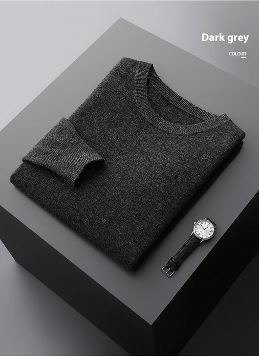 Suéter de Cuello Redondo 100% Cashmere para Hombre - Otoño e Invierno - Image 34