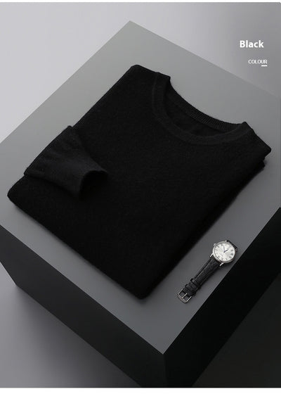 Suéter de Cuello Redondo 100% Cashmere para Hombre - Otoño e Invierno - Image 35