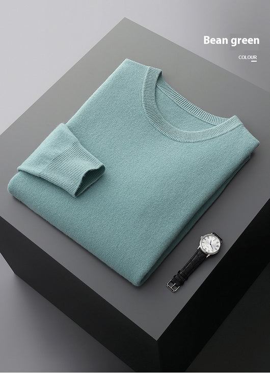 Suéter de Cuello Redondo 100% Cashmere para Hombre - Otoño e Invierno - Image 36