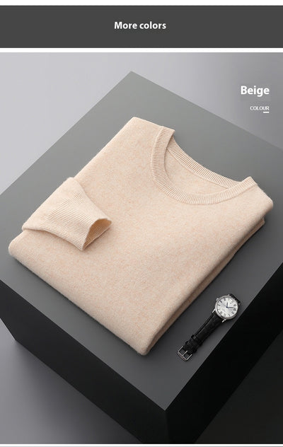 Suéter de Cuello Redondo 100% Cashmere para Hombre - Otoño e Invierno - Image 37