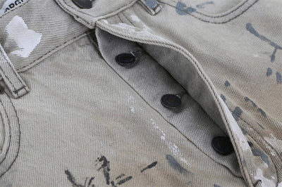 Jeans Hombre con Diseño Graffiti Pintado a Mano y Desgaste Artístico - Image 18