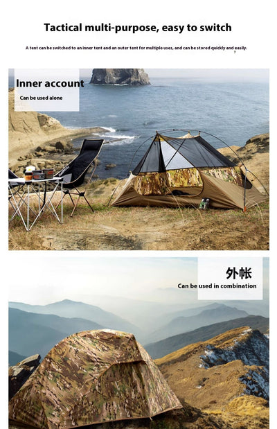 Tienda de Campaña Individual Camuflada - Protección Impermeable y Solar - Image 27