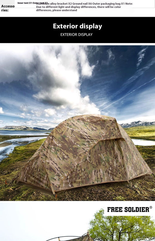 Tienda de Campaña Individual Camuflada - Protección Impermeable y Solar - Image 29