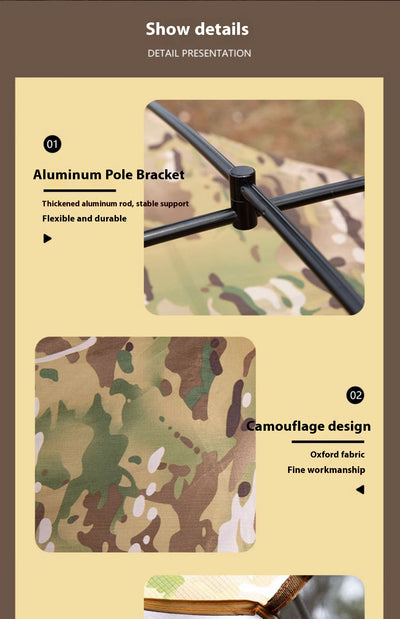 Tienda de Campaña Individual Camuflada - Protección Impermeable y Solar - Image 44