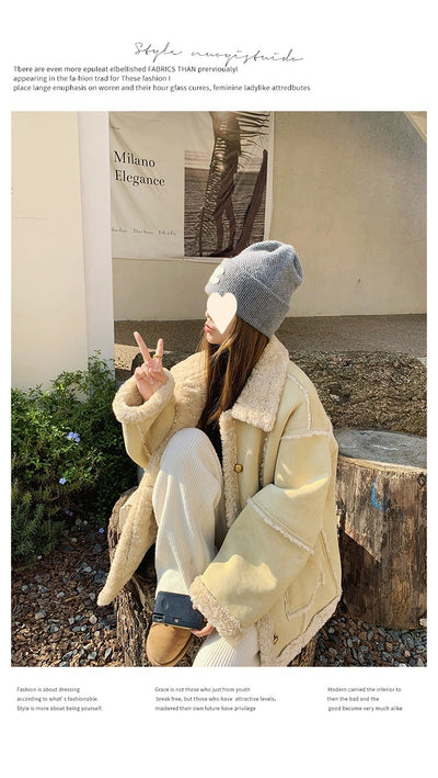 Abrigo de Invierno para Mujer en Lana de Cordero con Detalles de Piel - Image 16