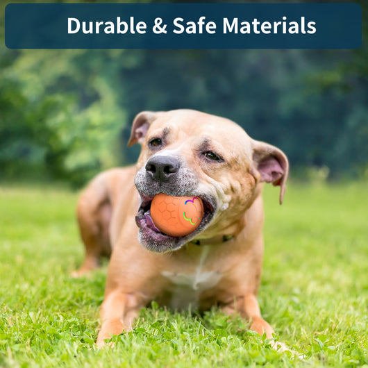Orange electric intelligent remote control ball with a multicolor light-up paw print and hexagonal texture. - Image 16