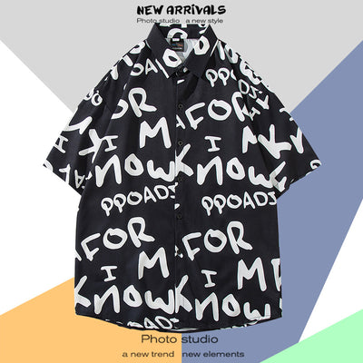 Camisa Estampada Tailandesa Manga Corta para Hombre - Image 26