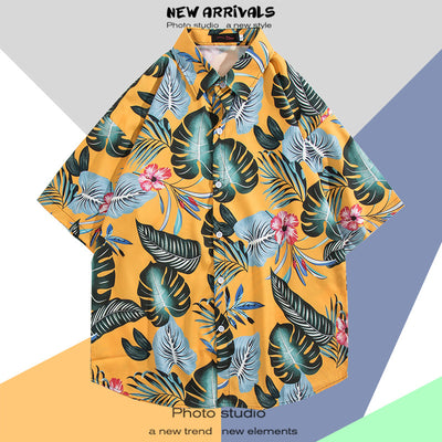 Camisa Estampada Tailandesa Manga Corta para Hombre - Image 28