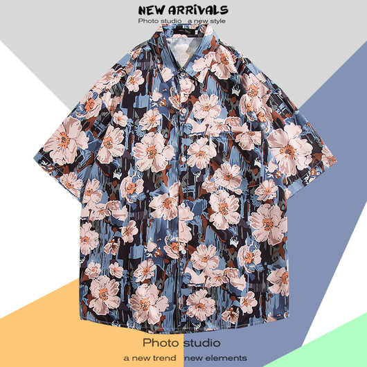 Camisa Estampada Tailandesa Manga Corta para Hombre - Image 29
